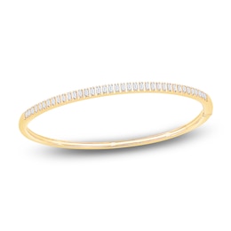 Baguette-Cut Diamond Bangle Bracelet 5/8 ct tw 10K Yellow Gold