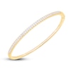 Thumbnail Image 2 of Baguette-Cut Diamond Bangle Bracelet 5/8 ct tw 10K Yellow Gold