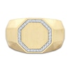 Thumbnail Image 2 of Men's Diamond Octagon Ring 1/8 ct tw 10K Yellow Gold