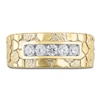 Thumbnail Image 3 of Men's Diamond Nugget Anniversary Band 1/2 ct tw 14K Yellow Gold