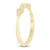 Thumbnail Image 1 of Certified Diamond Baguette & Round-Cut Anniversary Ring 1/8 ct tw 14K Yellow Gold
