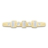 Thumbnail Image 2 of Certified Diamond Baguette & Round-Cut Anniversary Ring 1/8 ct tw 14K Yellow Gold