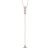 Thumbnail Image 1 of Shy Creation Diamond Graduated Halo Y-Drop Necklace 1/4 ct tw 14K Rose Gold 18&quot; SC55002608