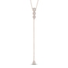 Thumbnail Image 4 of Shy Creation Diamond Graduated Halo Y-Drop Necklace 1/4 ct tw 14K Rose Gold 18&quot; SC55002608