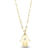 Thumbnail Image 1 of Shy Creation Diamond Accent Hamsa Necklace 14K Yellow Gold SC55025612