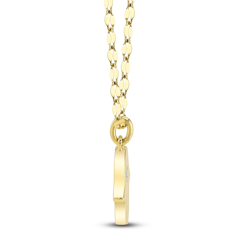 Main Image 2 of Shy Creation Diamond Accent Hamsa Necklace 14K Yellow Gold SC55025612