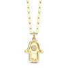 Thumbnail Image 3 of Shy Creation Diamond Accent Hamsa Necklace 14K Yellow Gold SC55025612