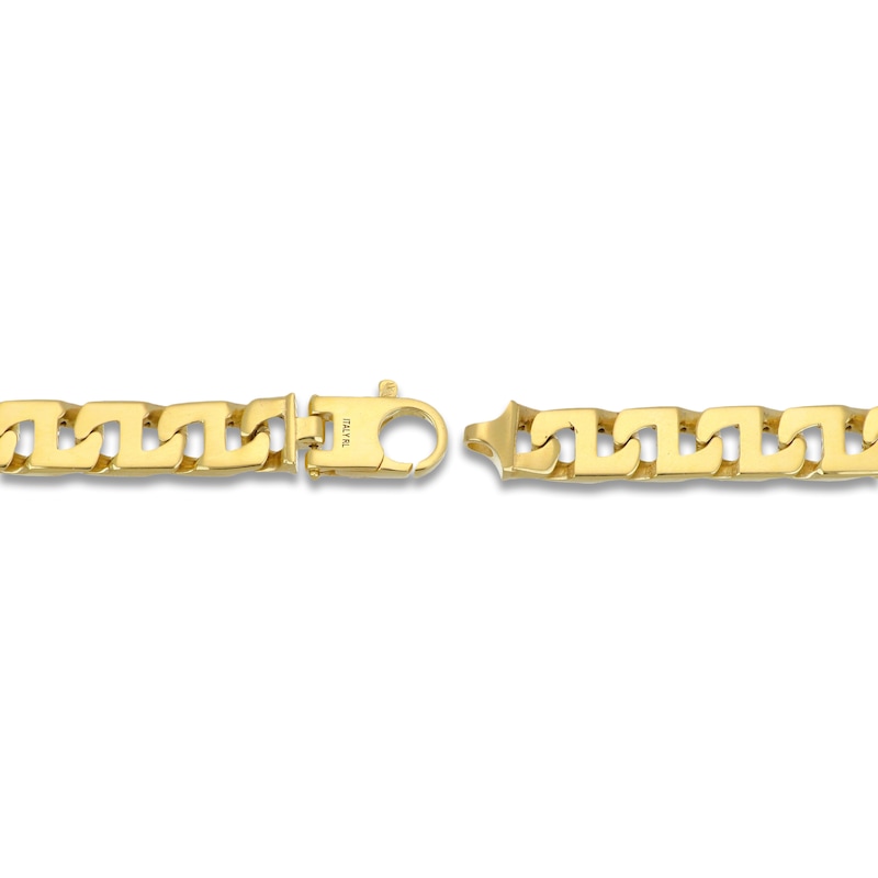 Main Image 2 of Italia D'Oro Men's Solid Greek Key Link Bracelet 8mm 14K Yellow Gold 8.5&quot;