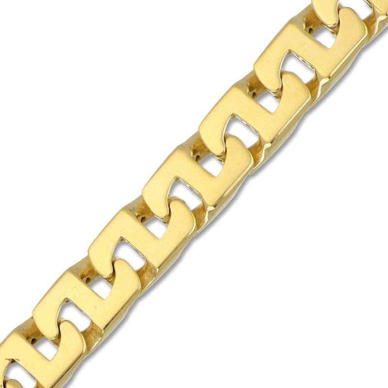 Main Image 3 of Italia D'Oro Men's Solid Greek Key Link Bracelet 8mm 14K Yellow Gold 8.5&quot;