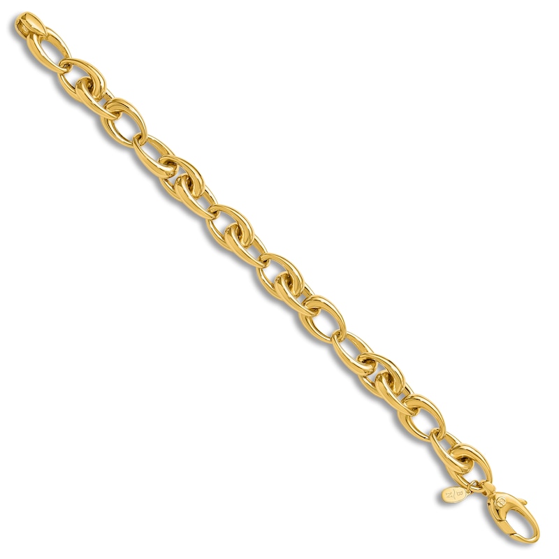 Blue Nile X Jared Tapered Oval Link Bracelet 14K Yellow Gold 8"