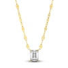 Thumbnail Image 0 of Blue Nile X Jared Emerald-Cut Diamond Valentino Chain Necklace 1 ct tw 14K Yellow Gold 18"