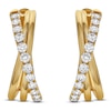 Thumbnail Image 0 of Blue Nile X Jared Diamond Crossover Huggie Hoop Earrings 1 ct tw 14K Yellow Gold