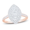 Thumbnail Image 1 of Multi-Diamond Marquise Double Halo Engagement Ring 1 ct tw 14K Two-Tone Gold