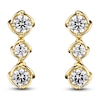 Thumbnail Image 1 of Matinee by A Link Diamond Abbracci Three-Stone Drop Earrings 1/2 ct tw 18K Yellow Gold