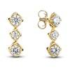 Thumbnail Image 2 of Matinee by A Link Diamond Abbracci Three-Stone Drop Earrings 1/2 ct tw 18K Yellow Gold