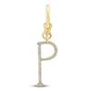 Thumbnail Image 1 of Charm'd by Lulu Frost Diamond Letter P Charm 1/15 ct tw Pavé Round 10K Yellow Gold