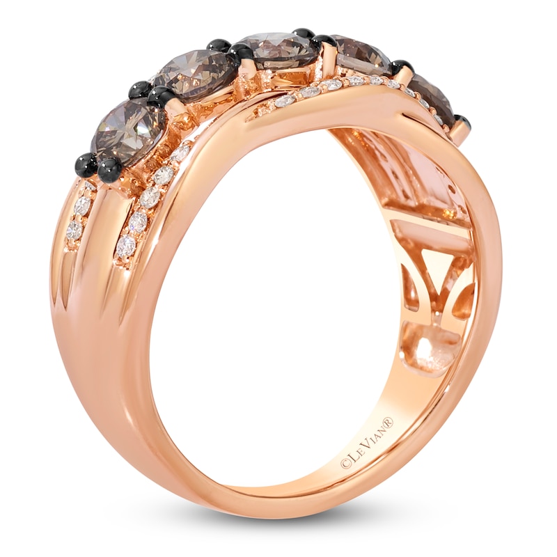 Main Image 2 of Le Vian Diamond Five-Stone Ring 1-3/4 ct tw 14K Strawberry Gold