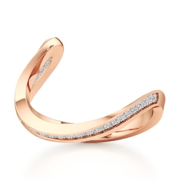 J'Lure Lab-Created Diamond Contour Wedding Band 1/5 ct tw 18K Rose Gold