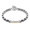 Thumbnail Image 4 of Baraka Men's Link Bracelet with Diamond Accent Stainless Steel, Black Ion Plating & 18K Yellow Gold 7.75&quot;