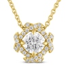 Thumbnail Image 1 of Unspoken Diamond Halo Necklace 1-1/4 ct tw 14K Yellow Gold 18&quot;