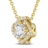 Thumbnail Image 2 of Unspoken Diamond Halo Necklace 1-1/4 ct tw 14K Yellow Gold 18&quot;