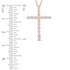 Thumbnail Image 4 of Lab-Grown Diamond Cross Necklace 1/2 ct tw 14K Rose Gold 18"