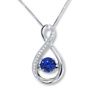 Colors in Rhythm Necklace Lab-Created Sapphires Sterling Silver | Jared