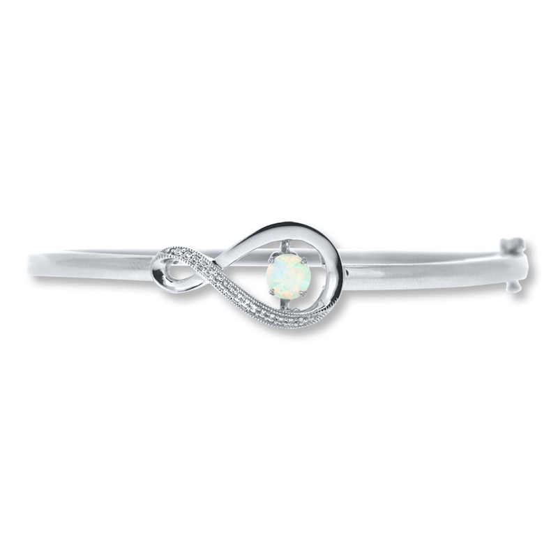 Colors in Rhythm Bangle Lab-Created Opal Sterling Silver