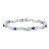 Thumbnail Image 0 of Lab-Created Sapphire Sterling Silver 7-inch Bracelet