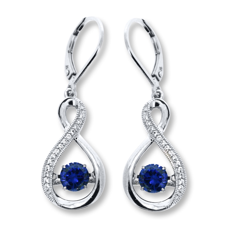 Colors in Rhythm Earrings Lab-Created Sapphires Sterling Silver | Jared