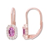 Thumbnail Image 0 of Natural Sapphire Earrings Pink & White 10K Rose Gold