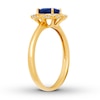 Thumbnail Image 4 of Natural Sapphire Ring 1/10 ct tw Diamonds 10K Yellow Gold