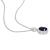 Thumbnail Image 2 of Sapphire Necklace 1/4 ct tw Diamonds 14K White Gold