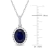 Thumbnail Image 3 of Sapphire Necklace 1/4 ct tw Diamonds 14K White Gold