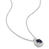 Thumbnail Image 2 of Sapphire Necklace 1/10 ct tw Diamonds 10K White Gold