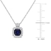 Thumbnail Image 3 of Sapphire Necklace 1/10 ct tw Diamonds 10K White Gold