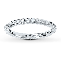 Stackable Ring Lab-Created Sapphire Sterling Silver