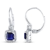 Thumbnail Image 1 of Sapphire Earrings 1/5 ct tw Diamonds 10K White Gold