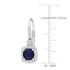 Thumbnail Image 2 of Sapphire Earrings 1/5 ct tw Diamonds 10K White Gold