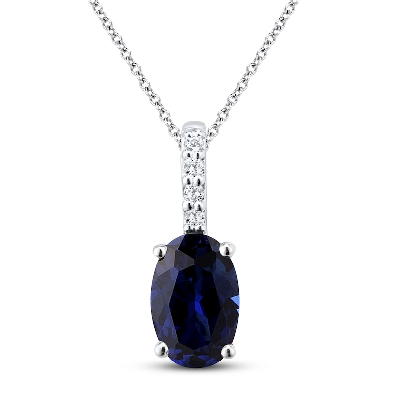 Unique sapphire and diamond necklace, 'Zip Couture Campanule