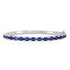 Thumbnail Image 0 of Blue Lab-Created Sapphire Bracelet Oval-cut Sterling Silver