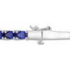 Thumbnail Image 1 of Blue Lab-Created Sapphire Bracelet Oval-cut Sterling Silver