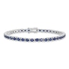 Thumbnail Image 0 of Natural Blue Sapphire Tennis Bracelet Sterling Silver