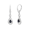 Thumbnail Image 0 of Natural Blue Sapphire Earrings 1/5 ct tw Diamonds 10K White Gold