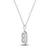 Thumbnail Image 2 of Vera Wang WISH Diamond & Natural Blue Sapphire Necklace 1/6 ct tw Round 10K White Gold