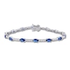 Thumbnail Image 0 of Blue & White Lab-Created Sapphire Tennis Bracelet Sterling Silver