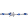 Thumbnail Image 3 of Blue & White Lab-Created Sapphire Tennis Bracelet Sterling Silver