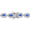 Thumbnail Image 2 of Blue & White Lab-Created Sapphire Tennis Bracelet Sterling Silver