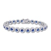 Thumbnail Image 0 of Blue & White Lab-Created Sapphire Tennis Bracelet Sterling Silver