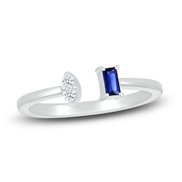 Lab-Created Sapphire Ring Sterling Silver